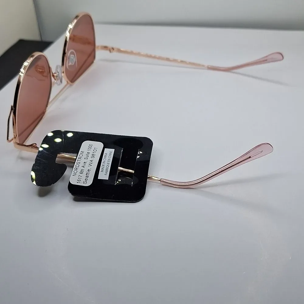 Rose gold cat eye aviator sunglasses nordstrom